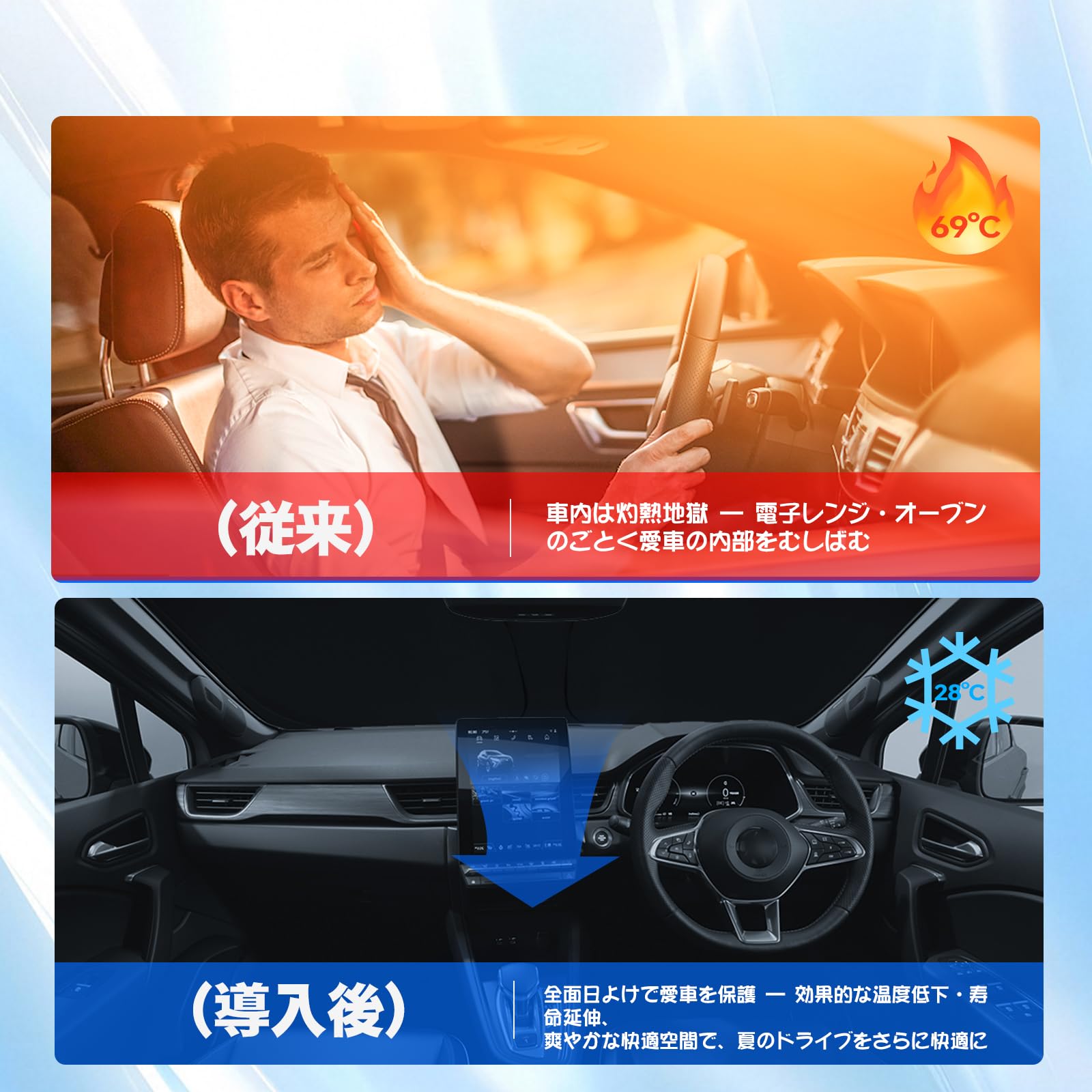 Amazon.co.jp: GFWGTS オート サンシェード フロントガラス用 純正